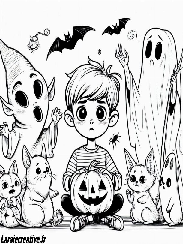 monstre dessin halloween qui fait peur imprimer