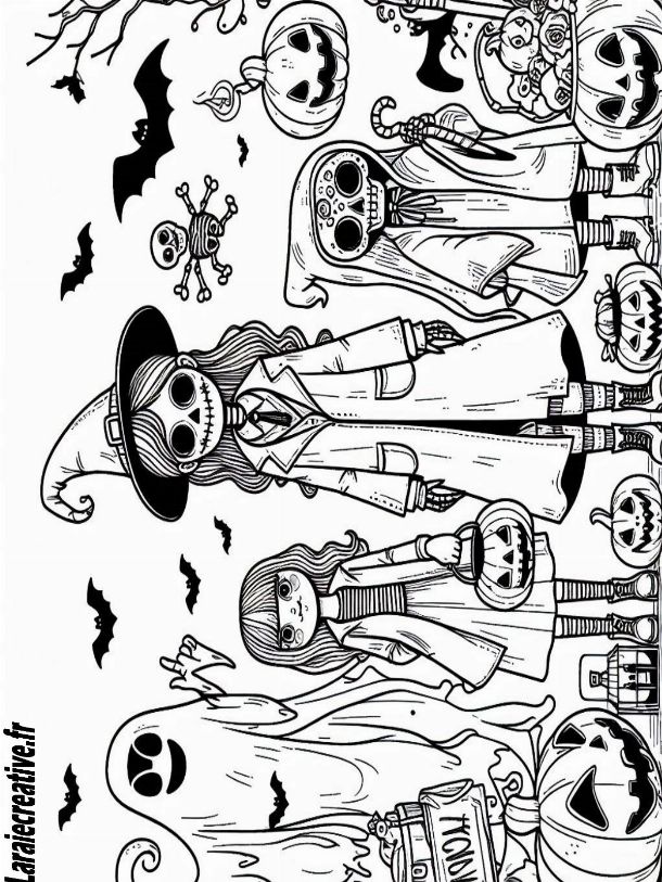 monstre dessin halloween qui fait peur imprimer gratuit