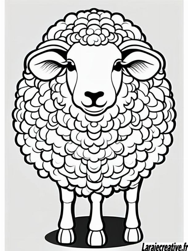 coloriage mouton de paques