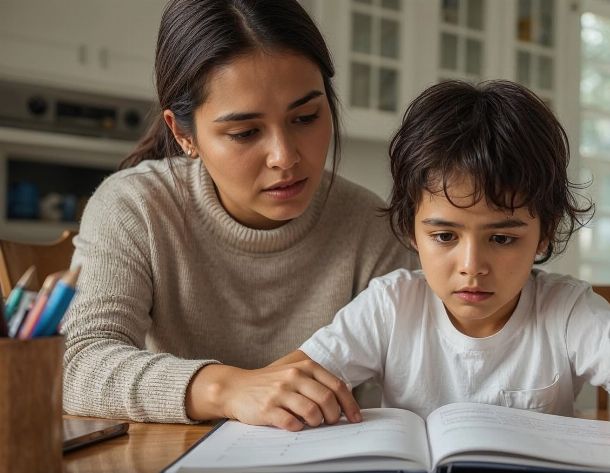 Parent et enfant préparant la rentrée, symbolisant les stratégies pour apprivoiser l'inconnu et apaiser le stress. Parent et enfant préparant la rentrée, symbolisant les stratégies pour apprivoiser l'inconnu et apaiser le stress.
