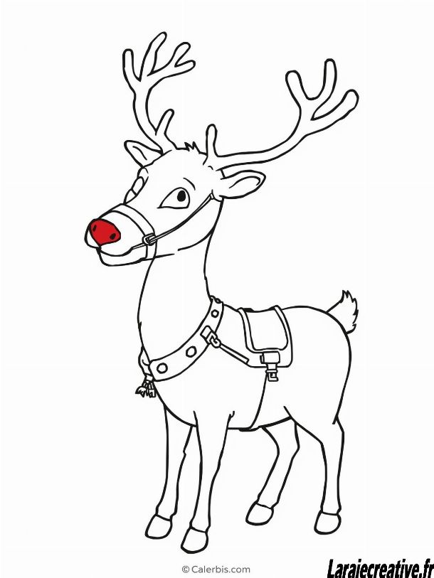 dessin renne noel realiste