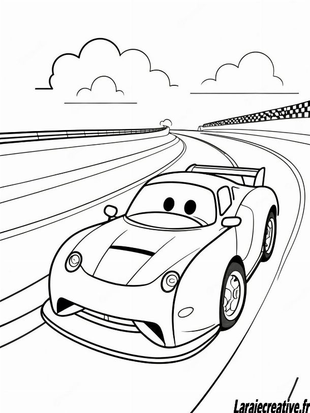 coloriage voiture de course a imprimer gratuit