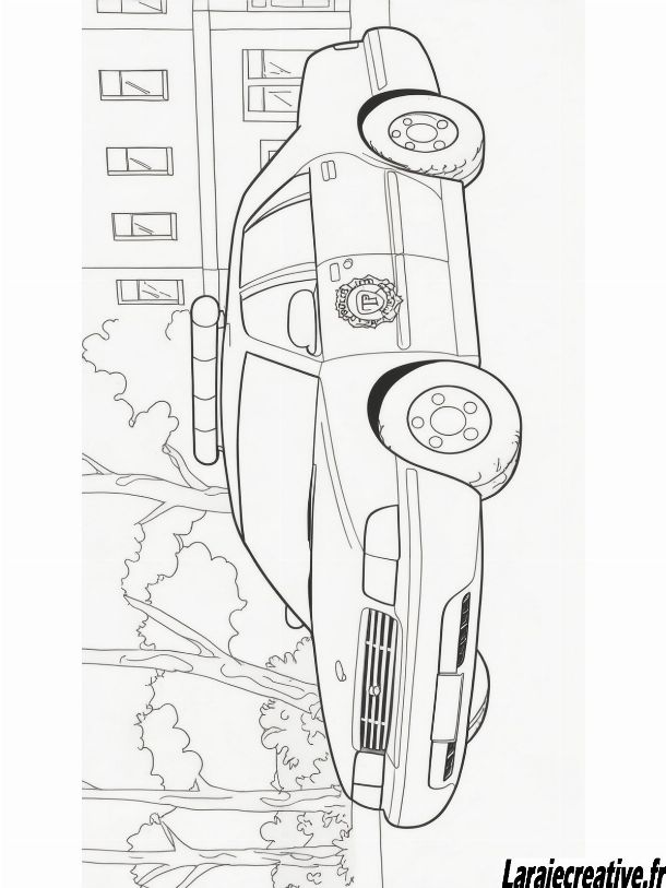 coloriage voiture de police pdf